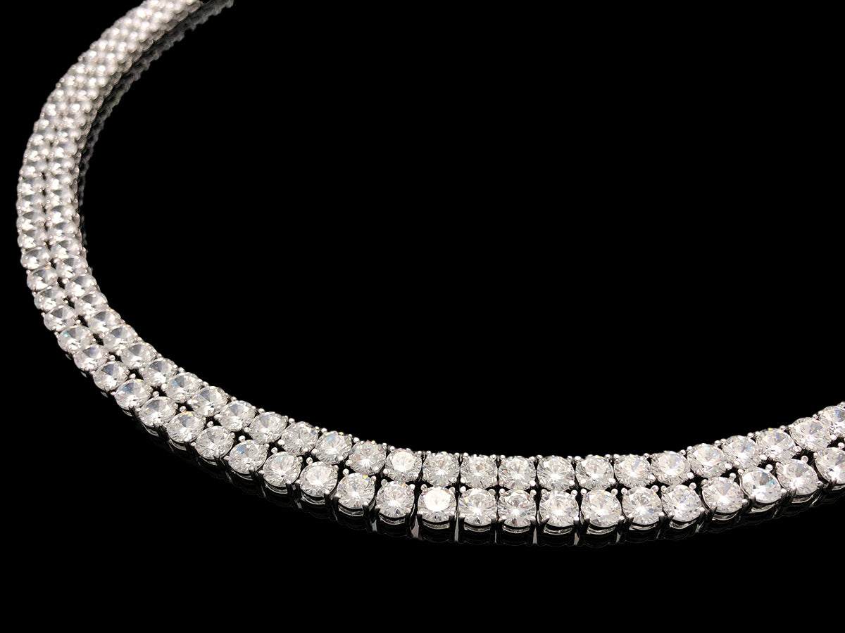 2 Row Tennis Necklace 5mm