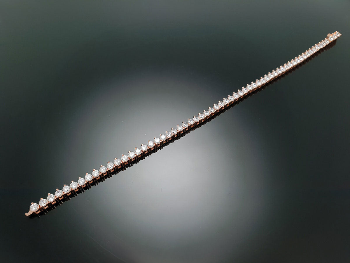 Tennis Bracelet 3prong 3mm with New Clasp