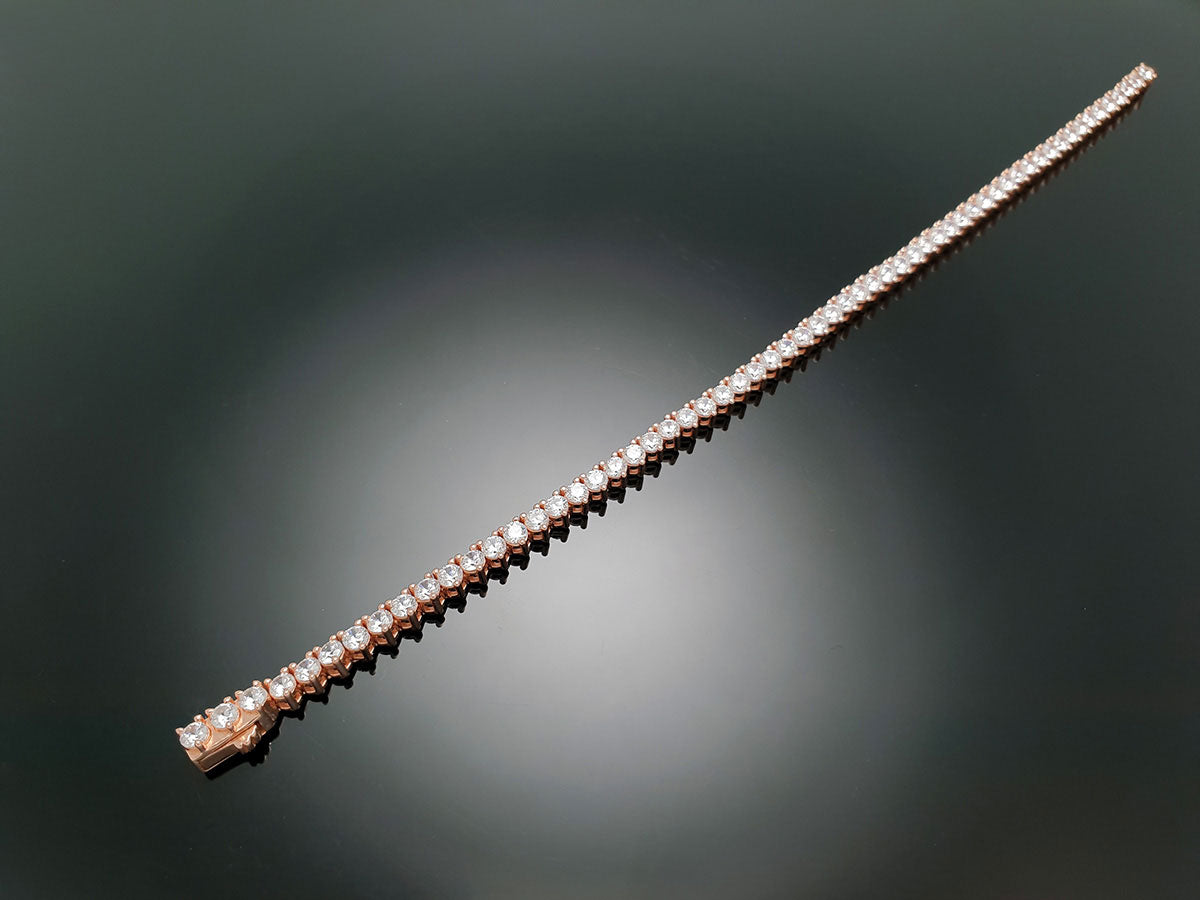 Tennis Bracelet 3prong 3mm with New Clasp