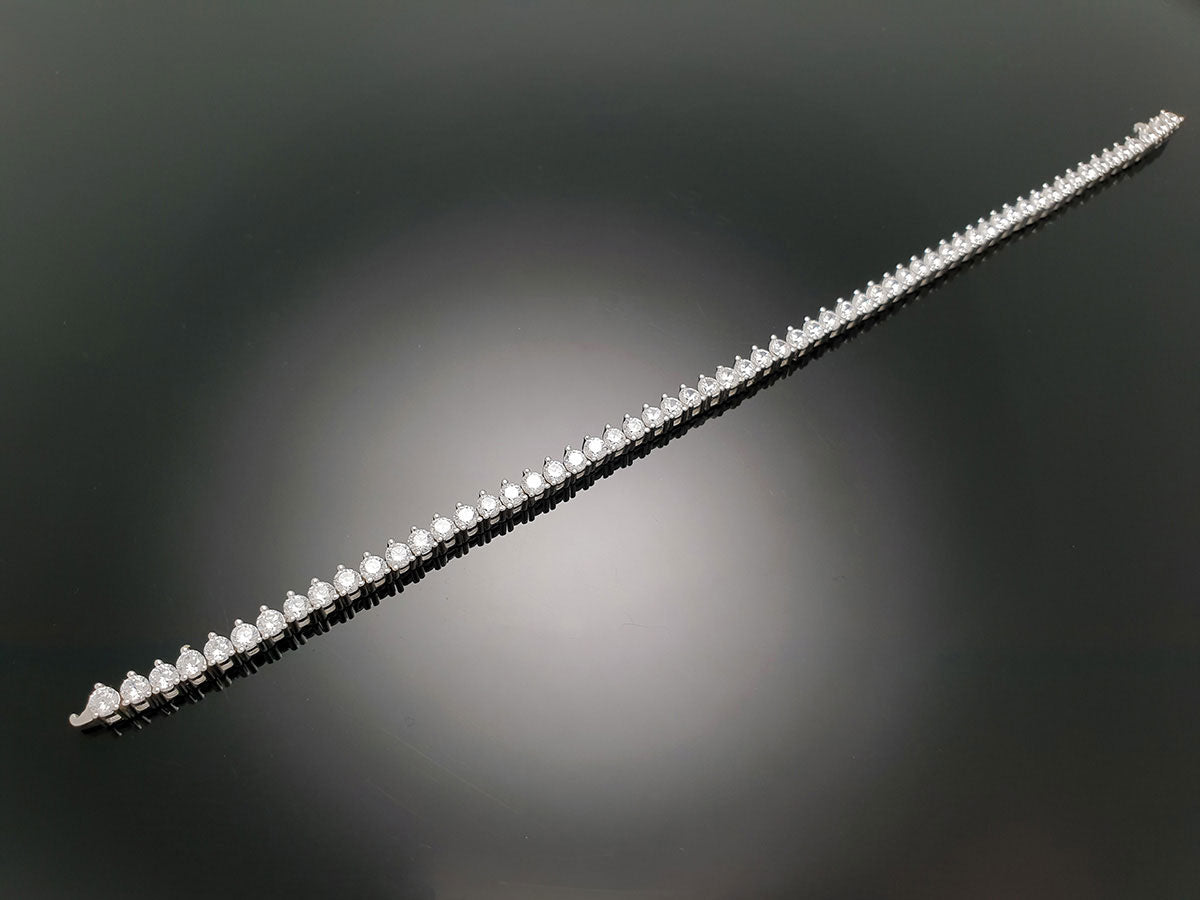 Tennis Bracelet 3prong 3mm with New Clasp