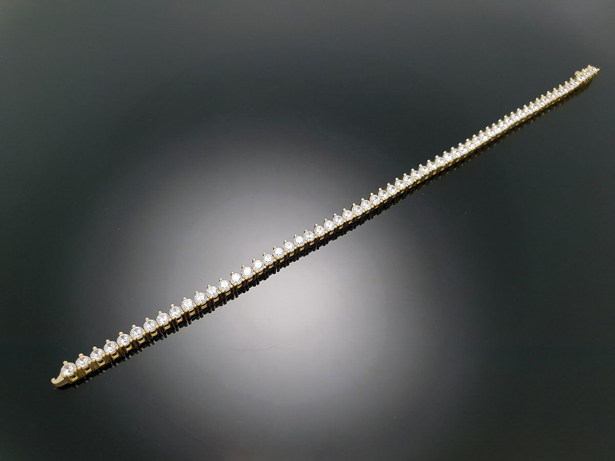 Tennis Bracelet 3prong 3mm with New Clasp