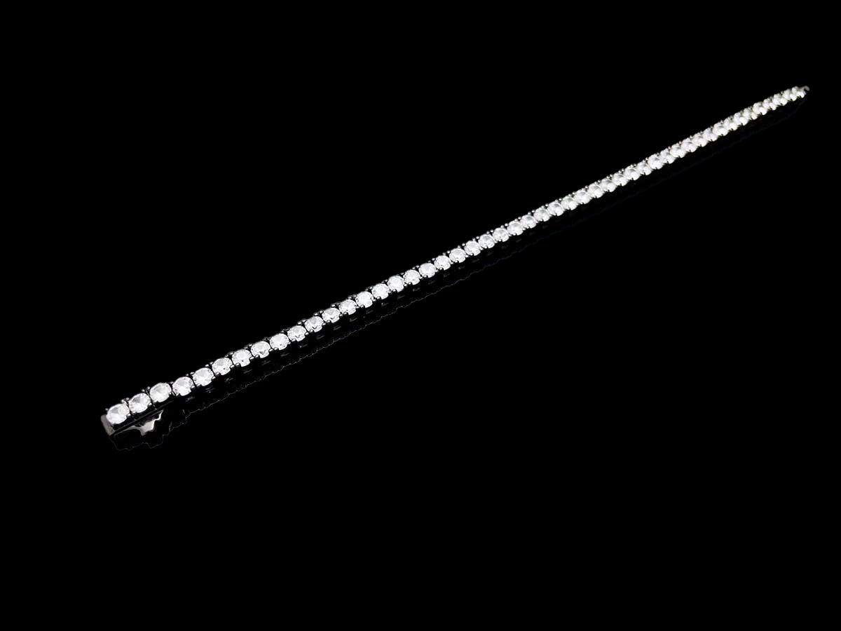 Sterling Silver Tennis Bracelet 4prong 3mm with New Clasp