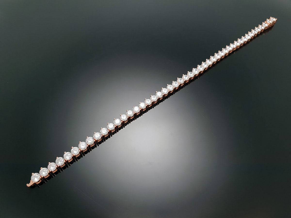 Tennis Bracelet 3prong 4mm with New Clasp