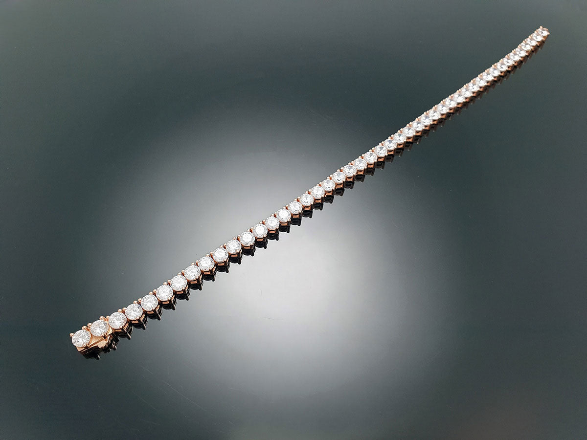 Sterling Silver Tennis Bracelet 3prong 4mm with New Clasp