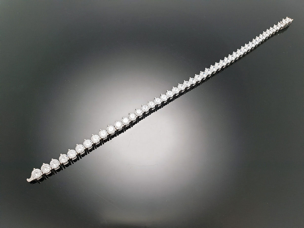 Tennis Bracelet 3prong 4mm with New Clasp