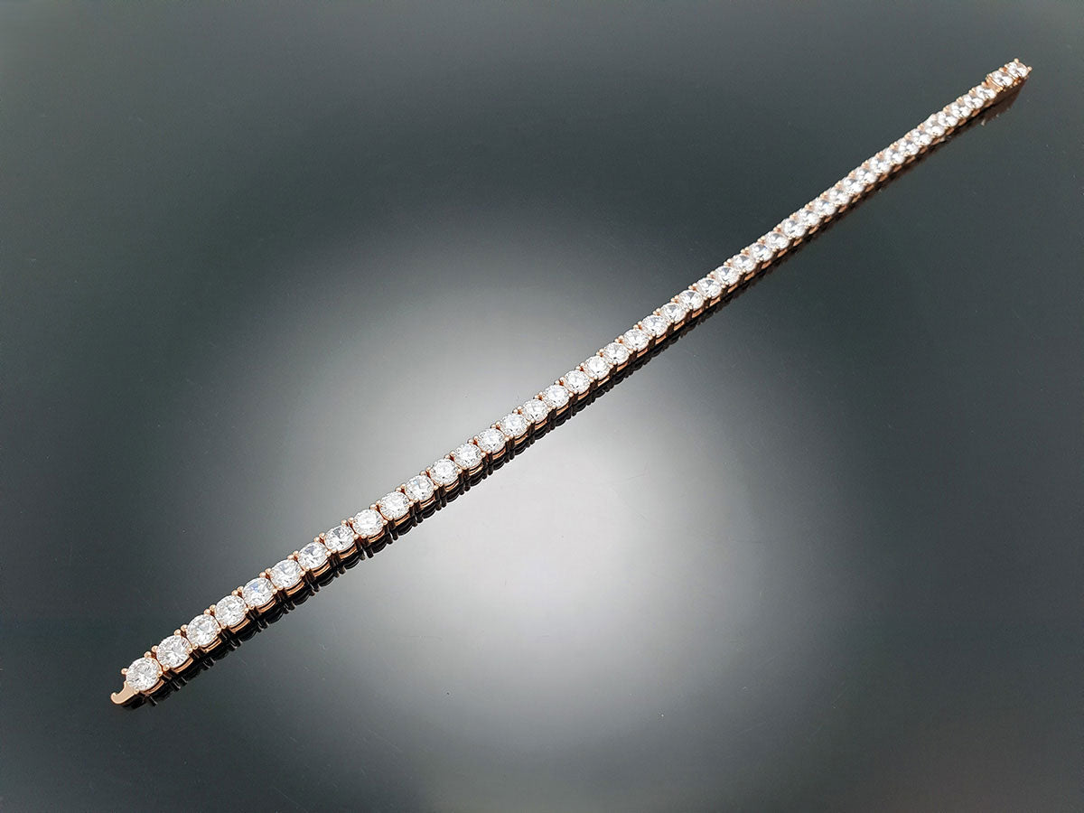 Tennis Bracelet 4prong 4mm with New Clasp
