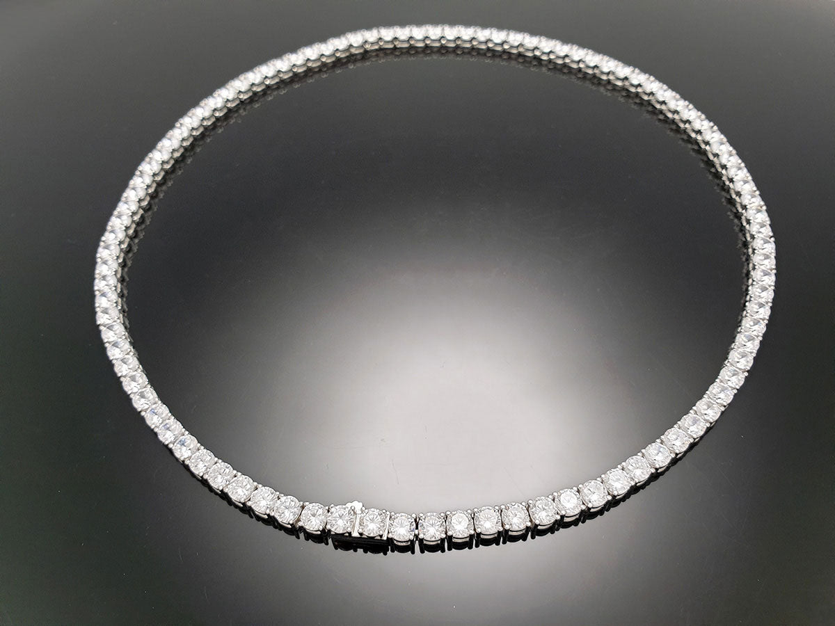 테니스 체인 목걸이 4프롱 4mm