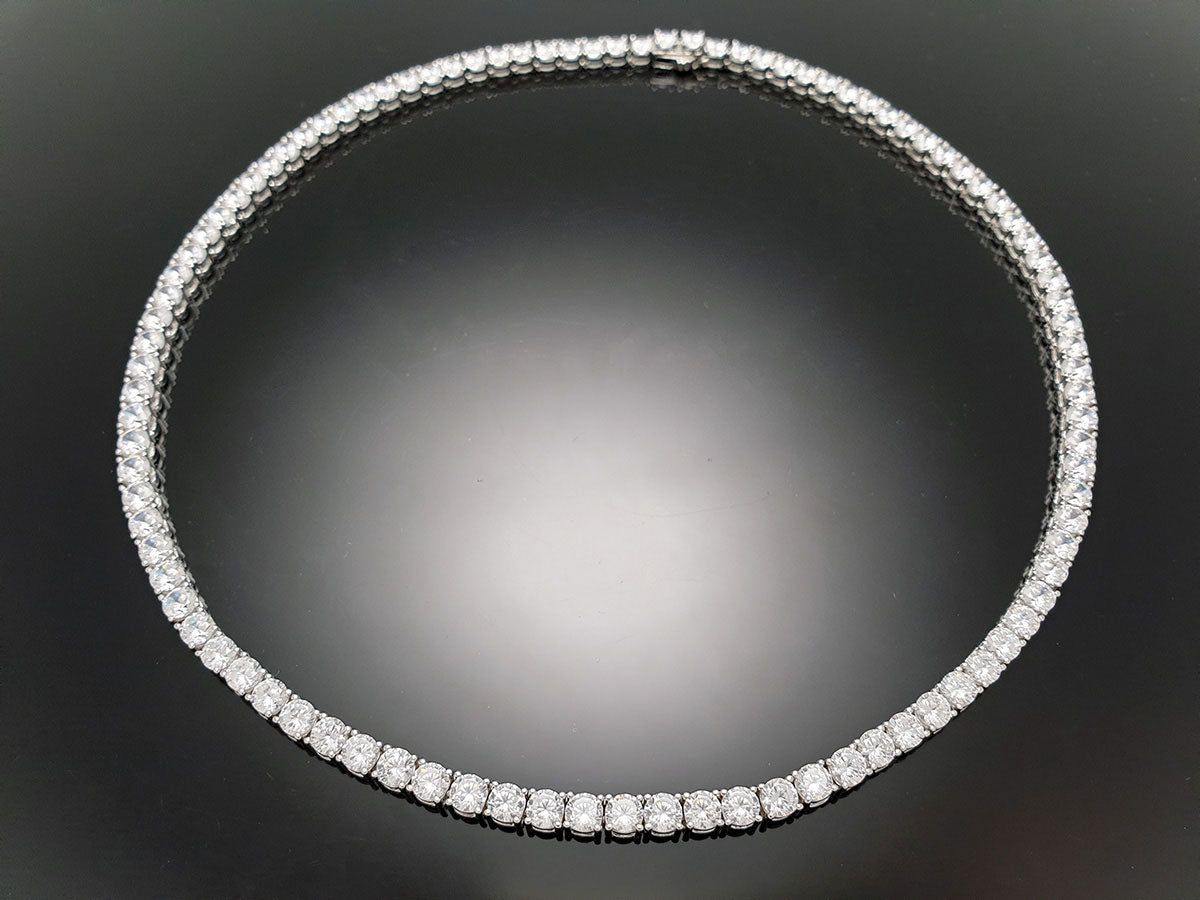 테니스 체인 목걸이 4프롱 4mm