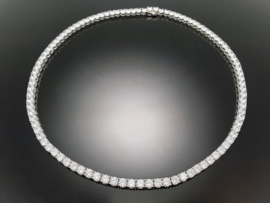 Tennis Necklace 4prong 4mm with New Clasp