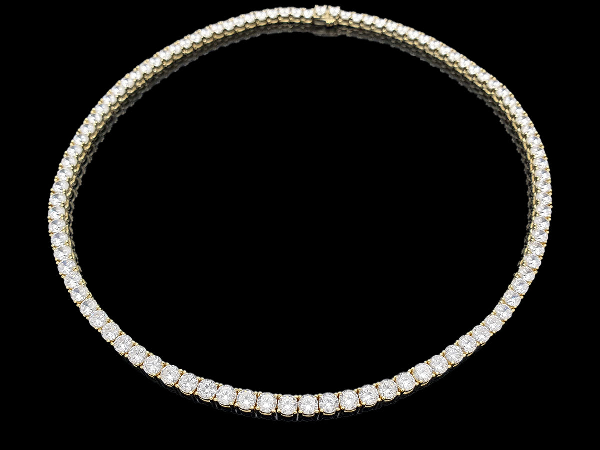 Tennis Necklace 4prong 4mm with New Clasp