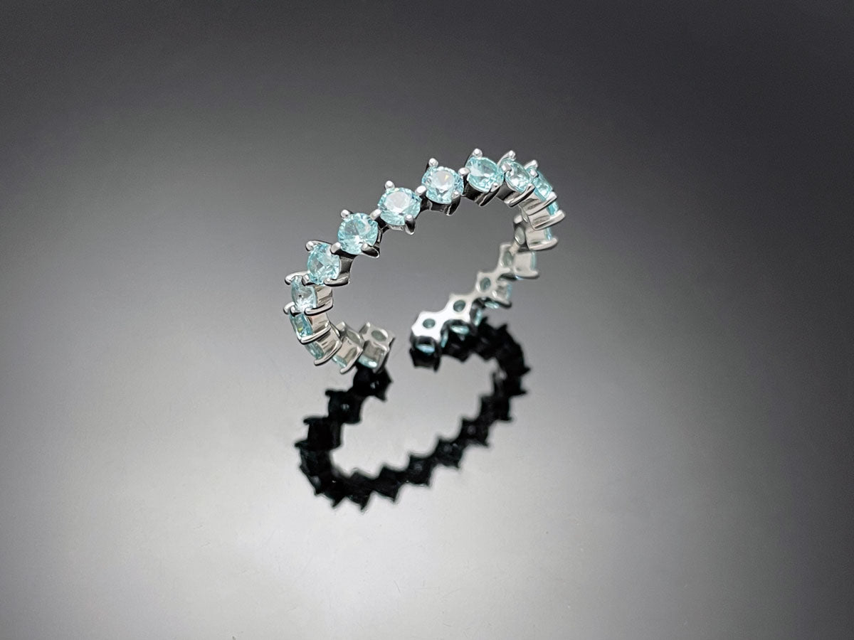 4prong Compass Layered Ring Blue