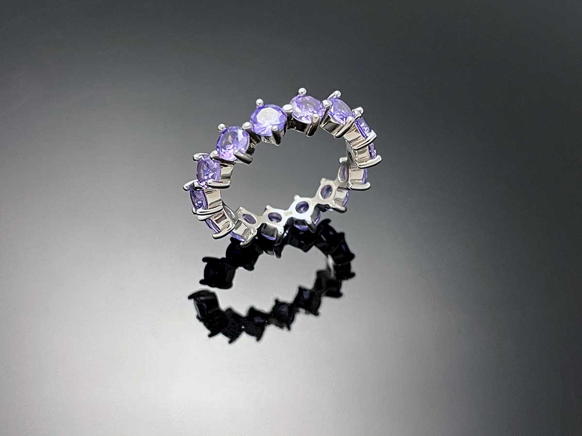 4prong Compass Layered Ring Blue