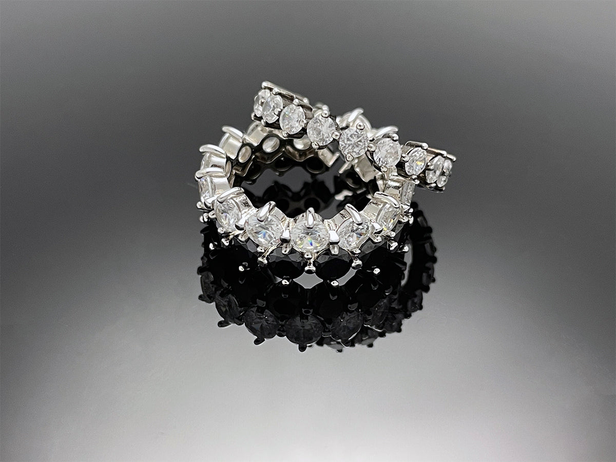 4prong Compass Layered Ring Earth