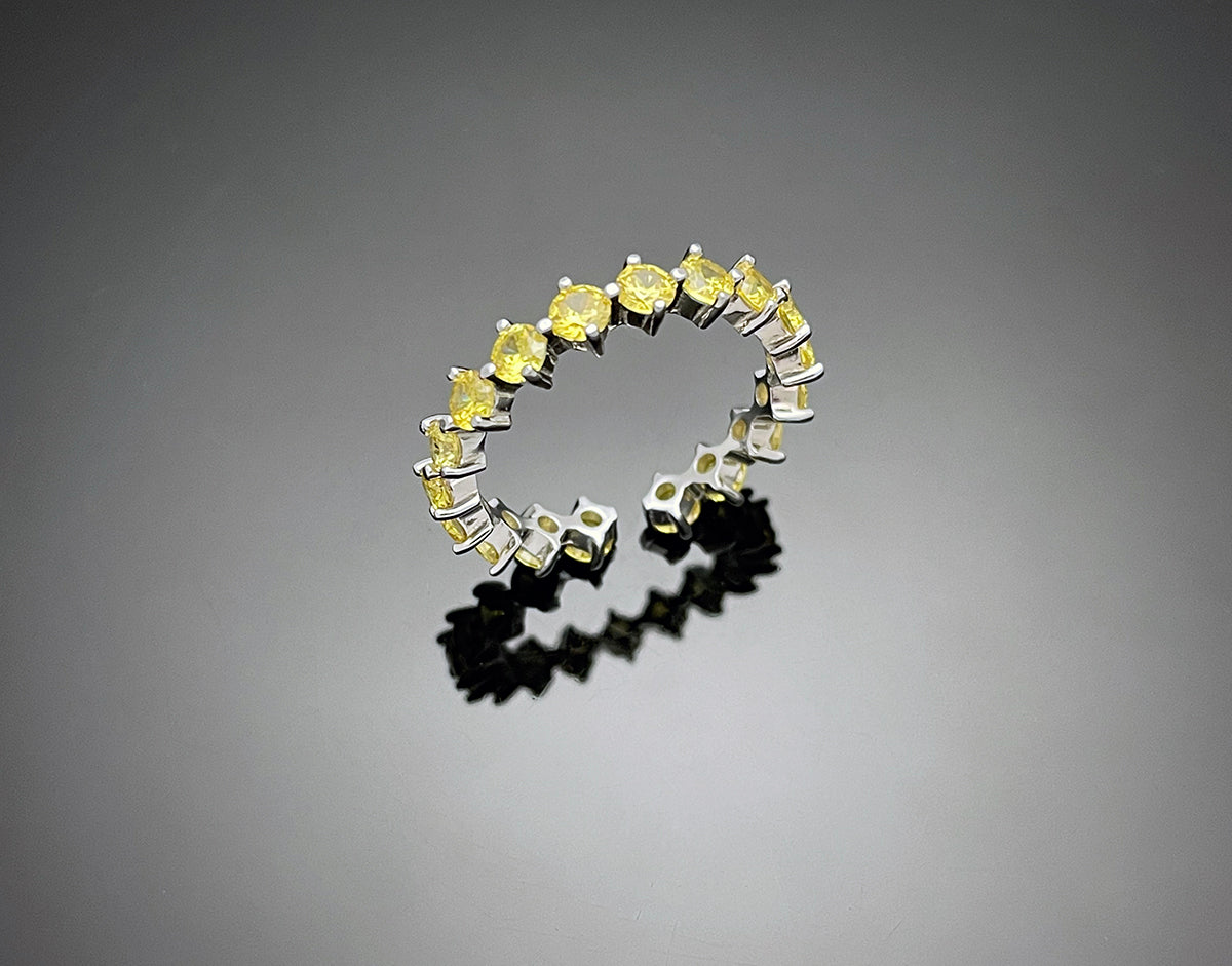 4prong Compass Layered Ring Earth