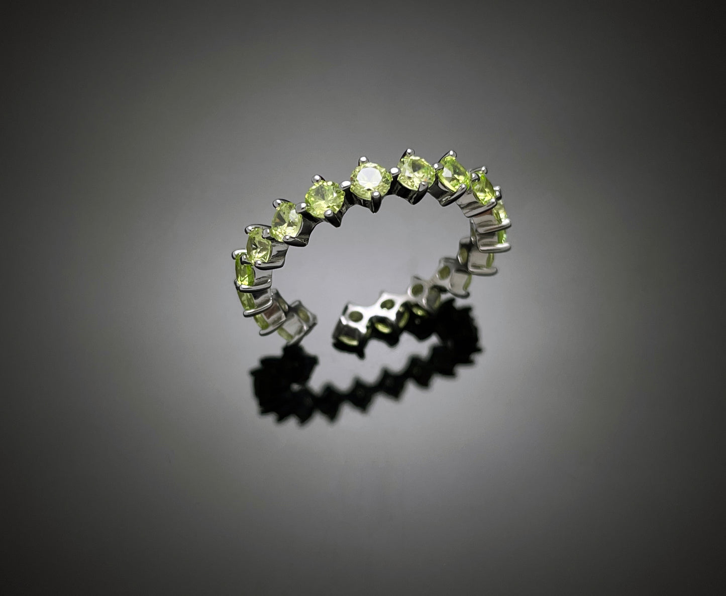 4prong Compass Layered Ring Green