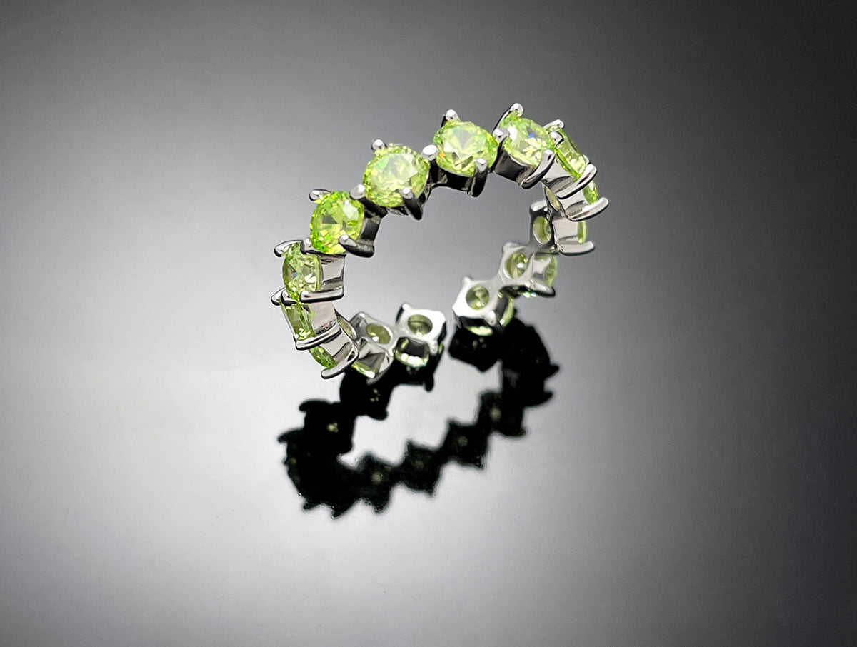 4prong Compass Layered Ring Green