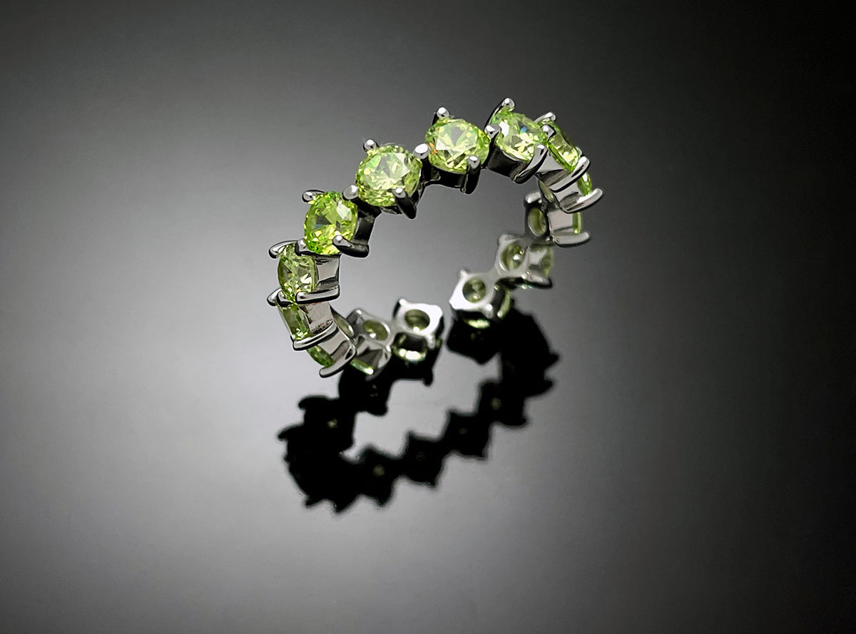 4prong Compass Layered Ring Green