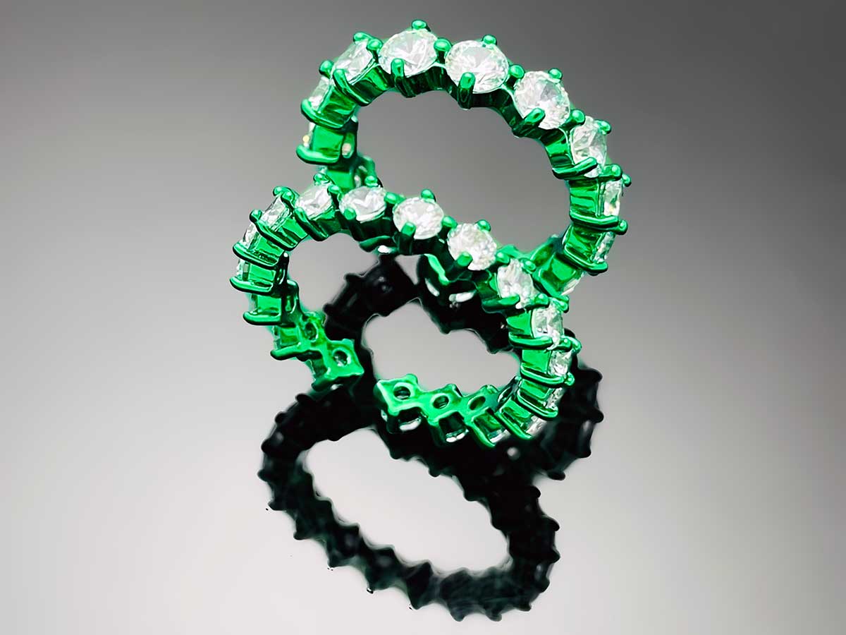 4prong Compass Layered Ring Candy Color