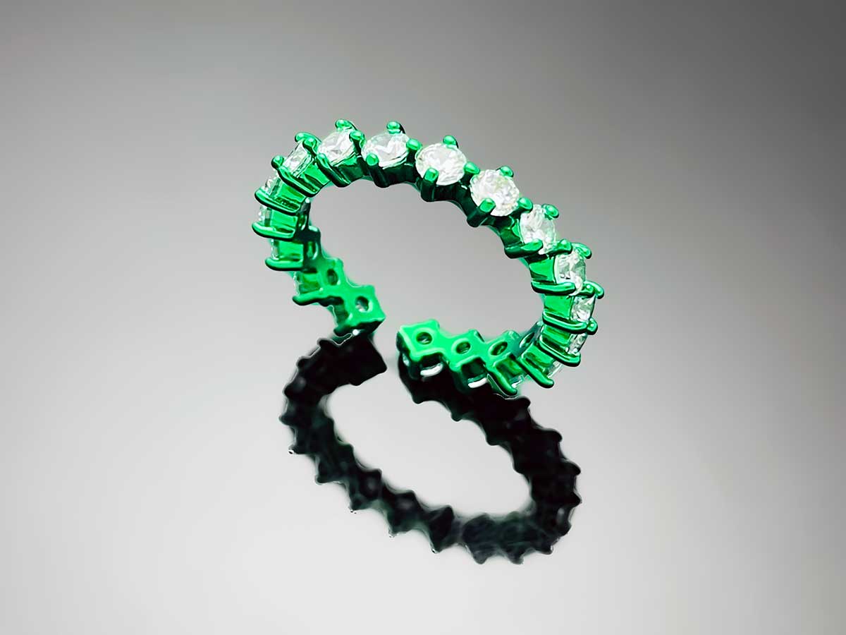 4prong Compass Layered Ring Candy Color