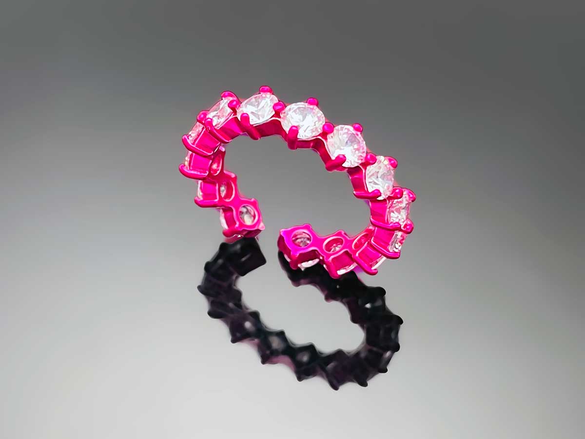 4prong Compass Layered Ring Candy Color