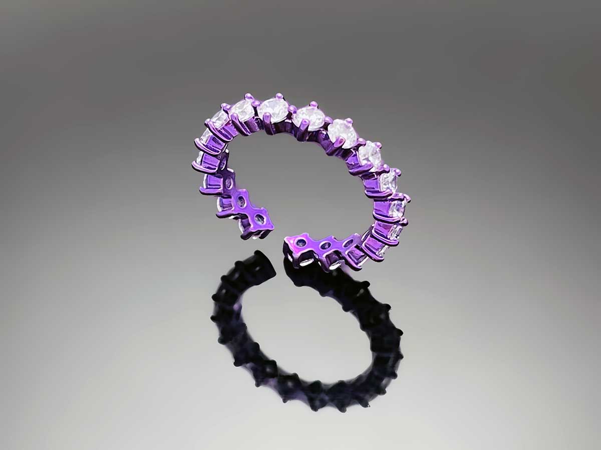 4prong Compass Layered Ring Candy Color