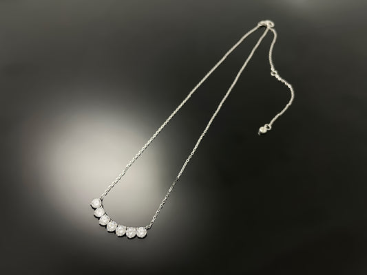 Compass Smile Pendant Necklace 3prong