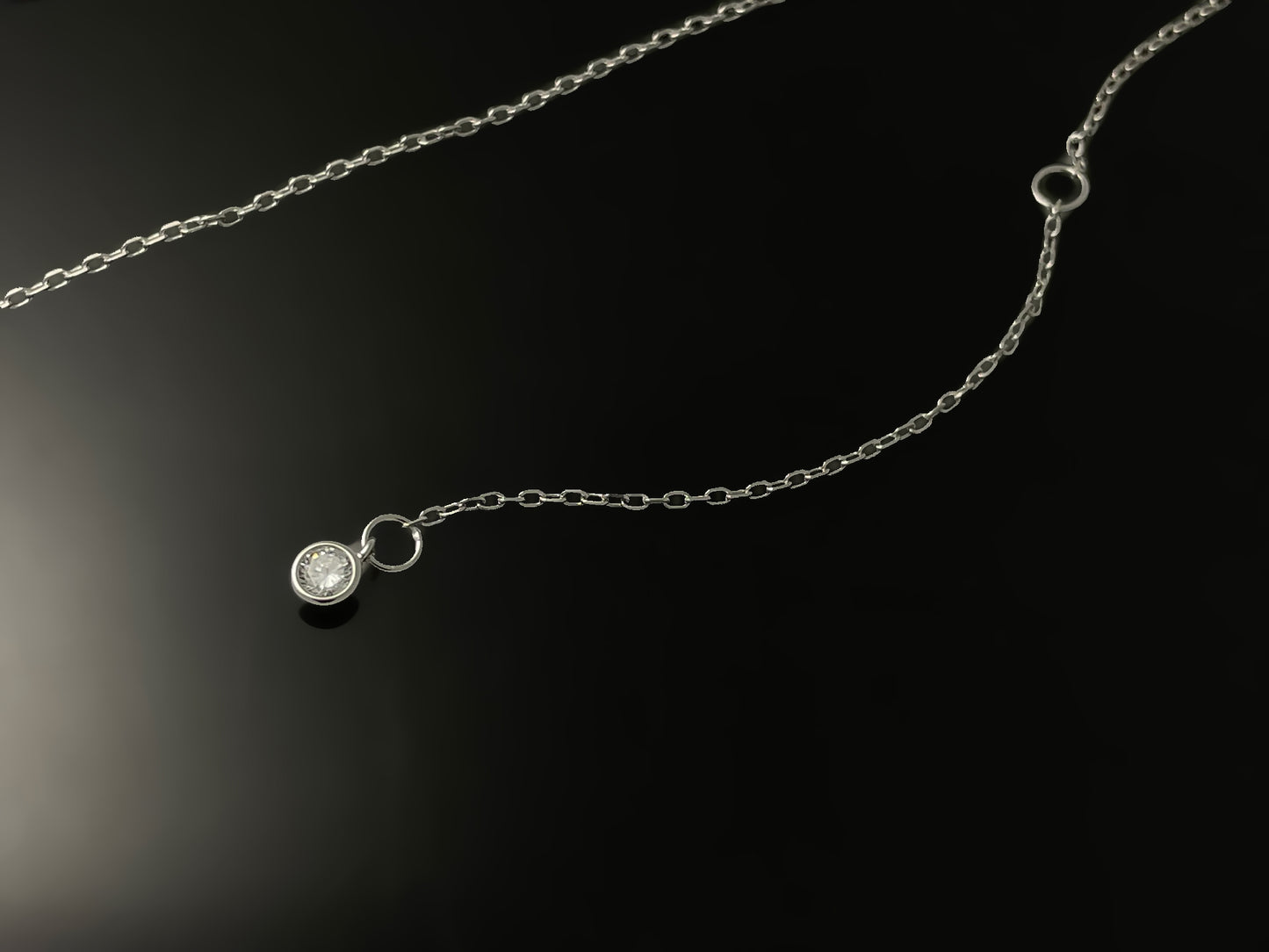 Compass Smile Pendant Necklace 3prong