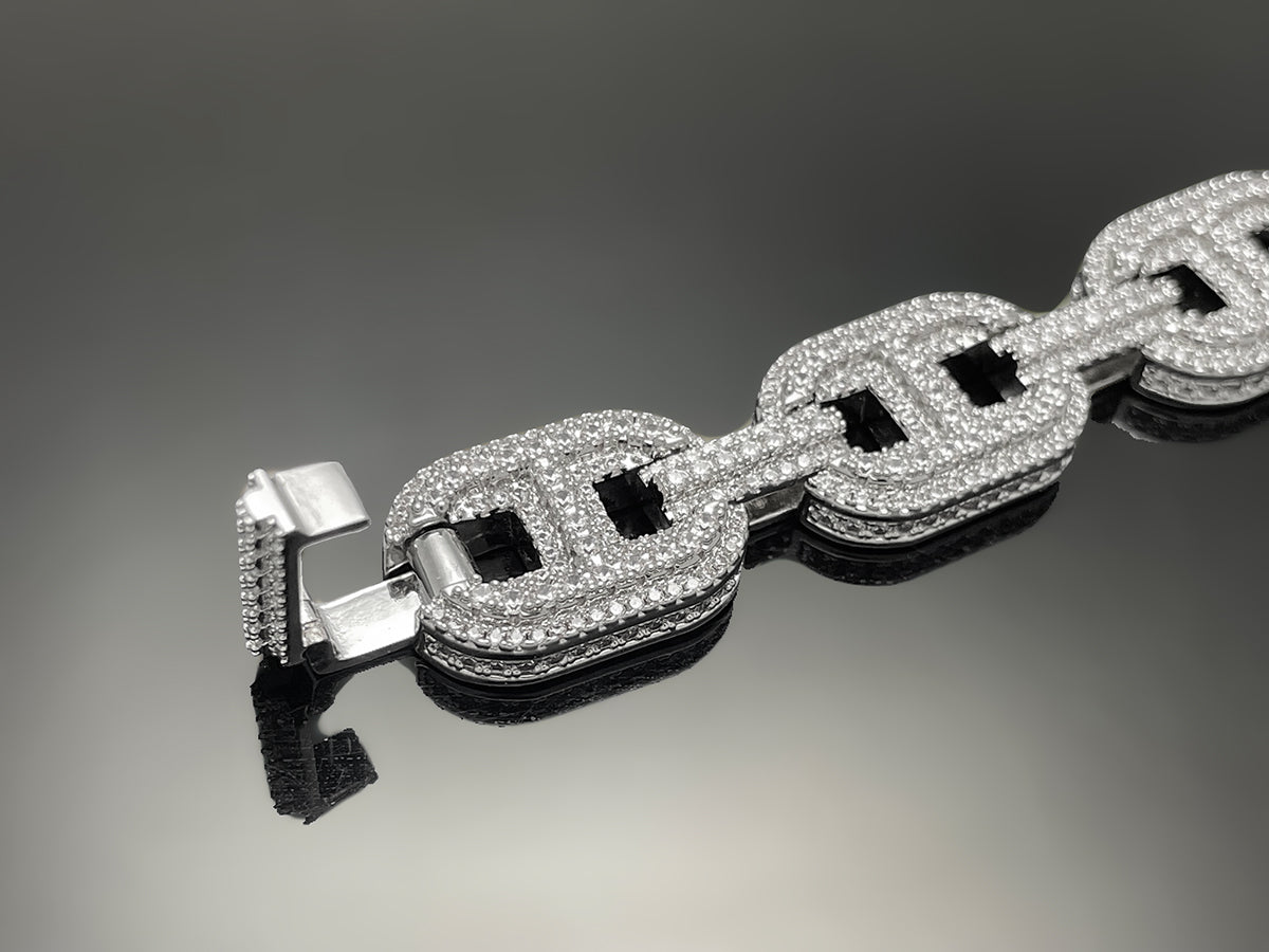 Iced θ chaine d'ancre chain Bracelet