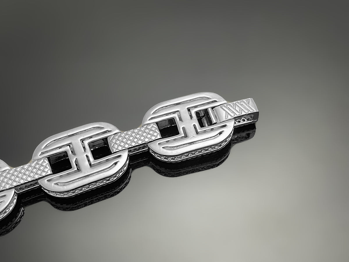 Iced θ chaine d'ancre chain Bracelet