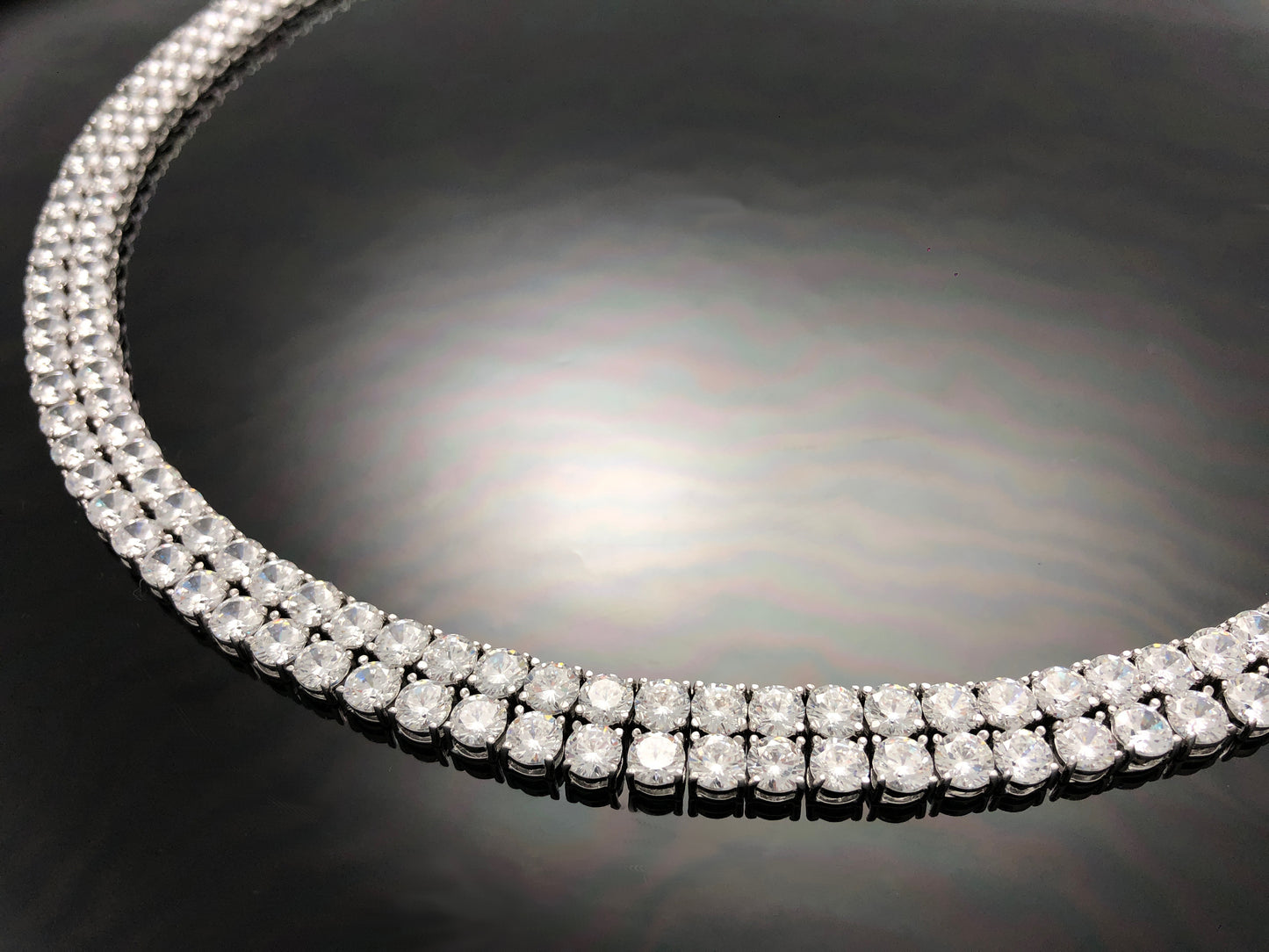 2 Row Tennis Necklace 5mm