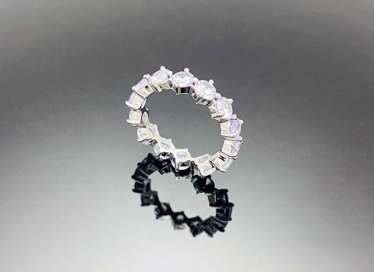 4prong Compass Layered Ring Purple