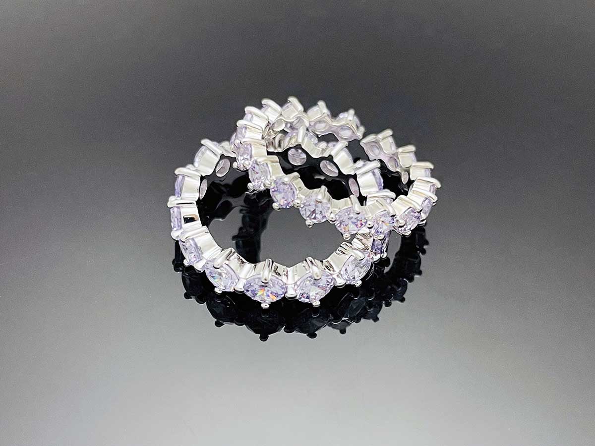 4prong Compass Layered Ring Purple