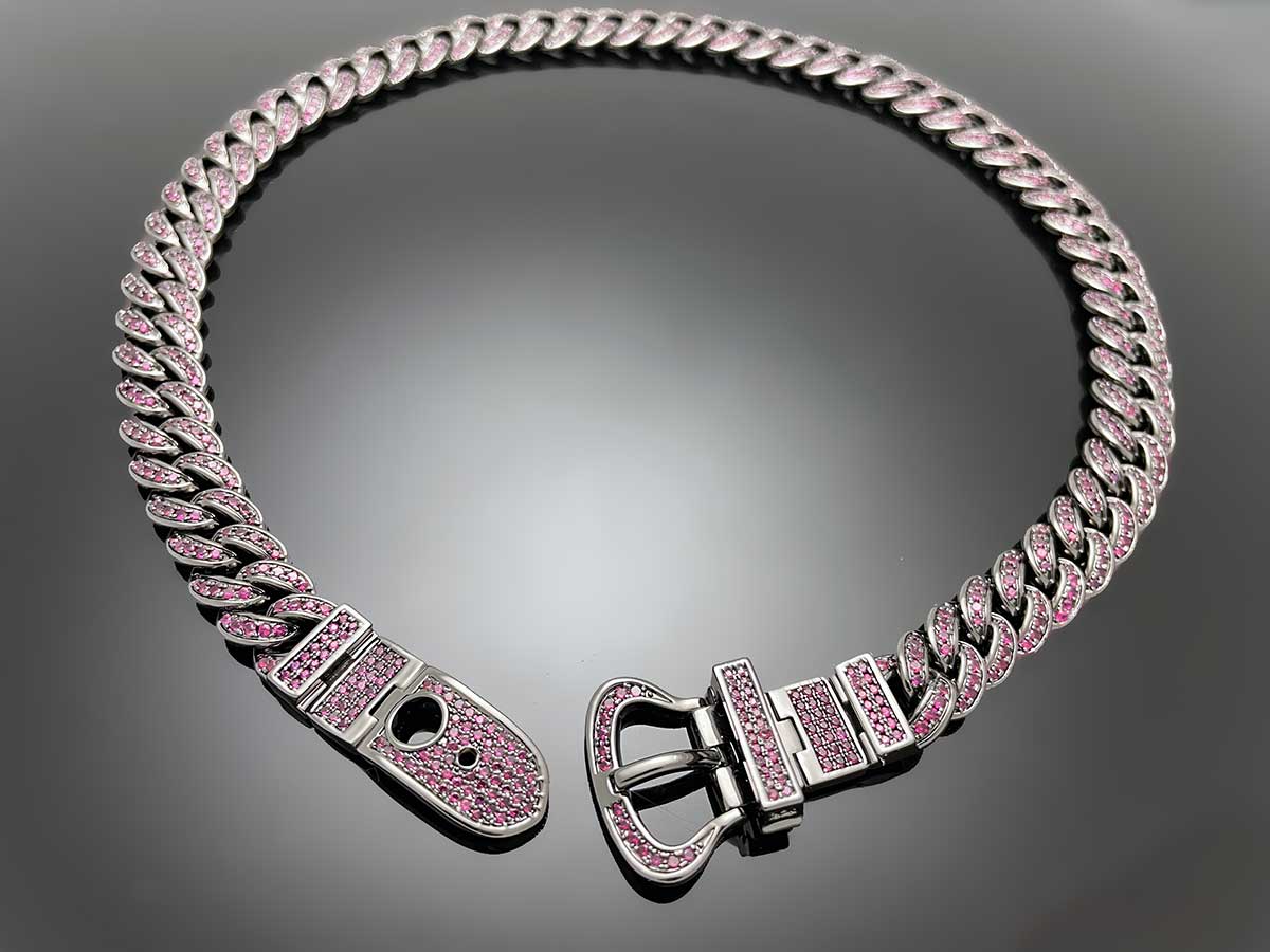 Iced Belt Buckle Cuban Necklace