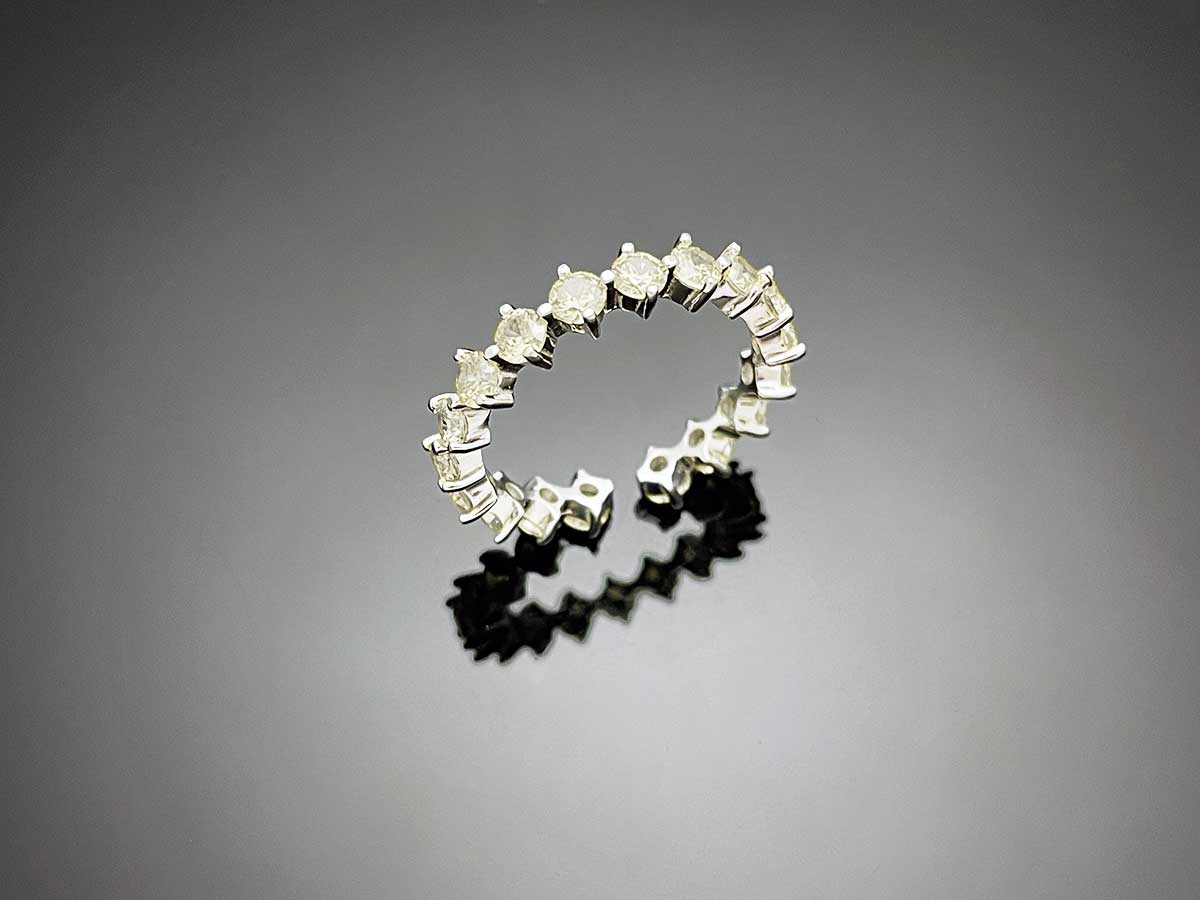 4prong Compass Layered Ring Earth