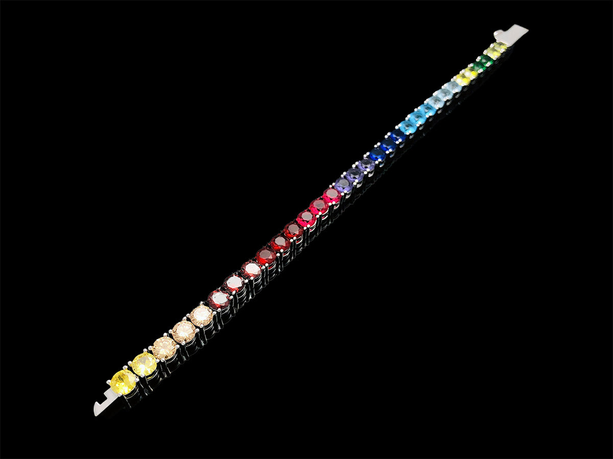 Made to Order - Multi Color Rainbow Tennis Chain Bracelet