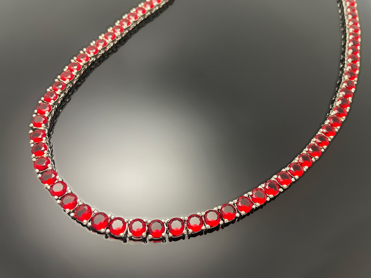 Sterling Silver Tennis Chain Necklace with New Clasp 5mm