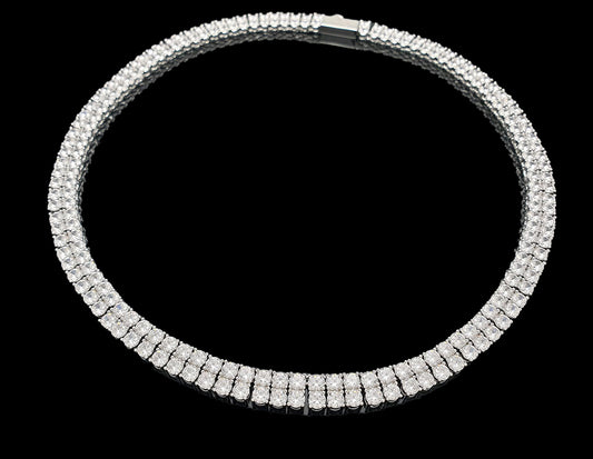 2줄 테니스 체인 목걸이 4mm