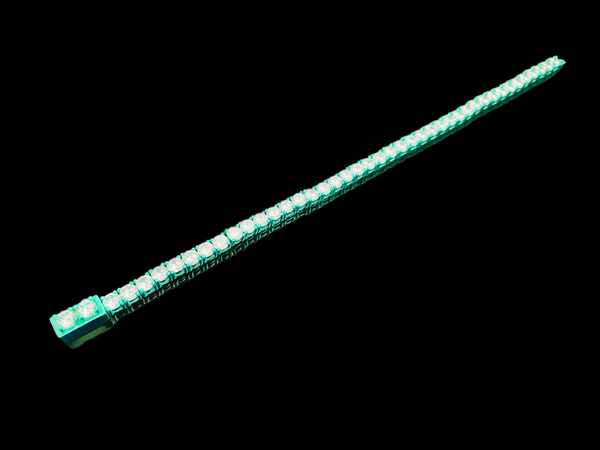 Color Tennis Chain Bracelet with New Clasp Candy Mint