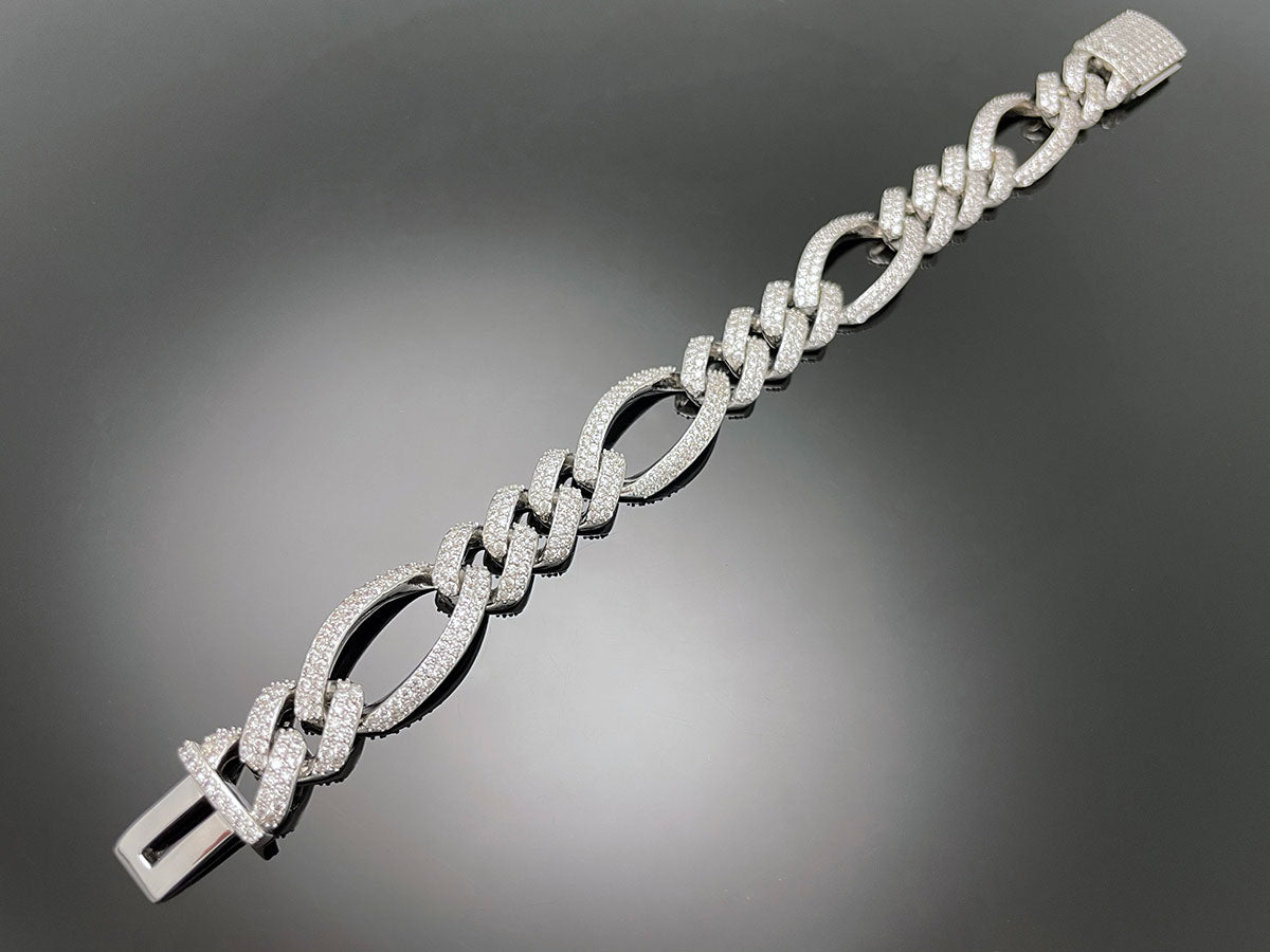 Iced Figaro Chain Bracelet