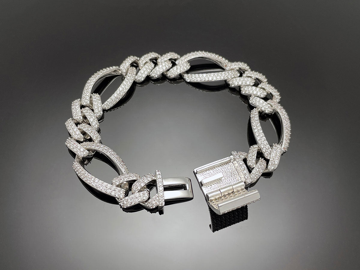 Iced Figaro Chain Bracelet