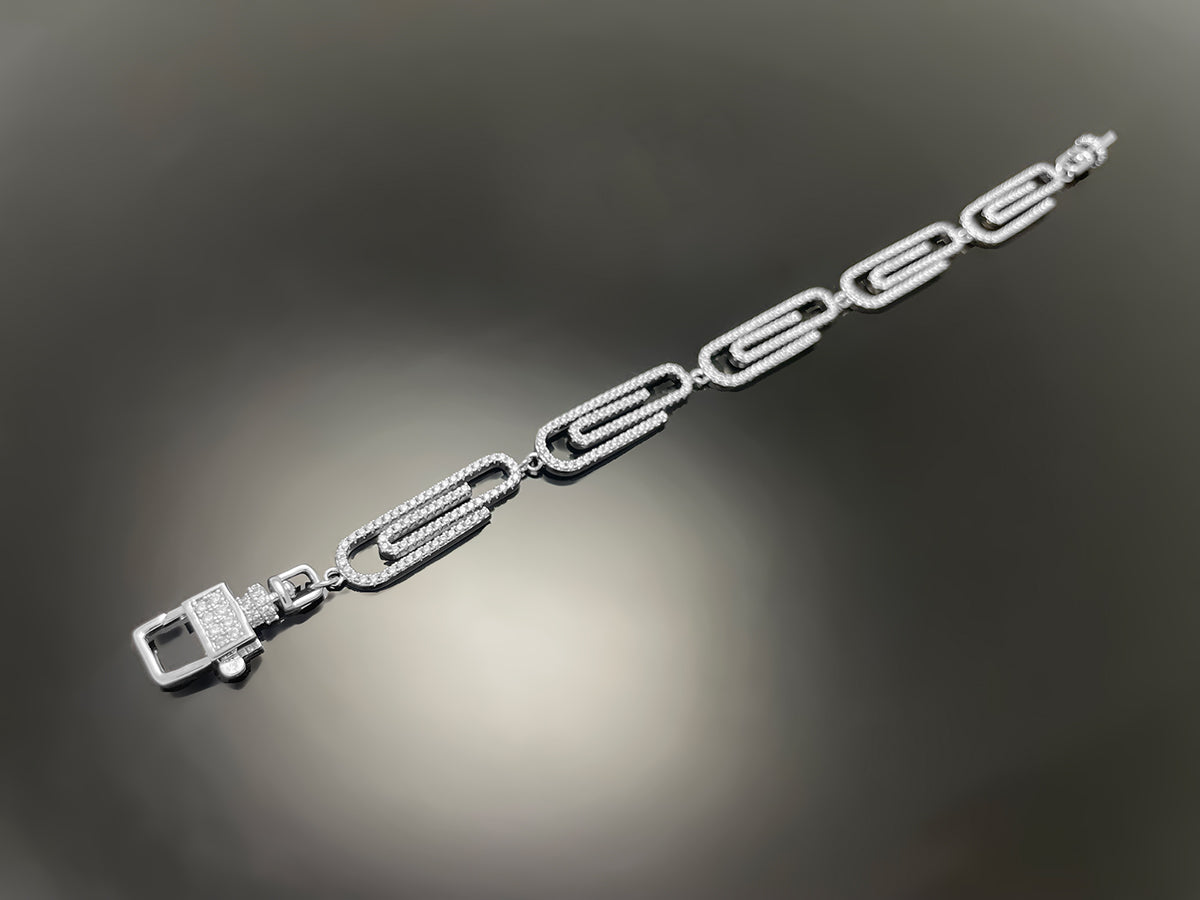 Iced Out Clip Chain Bracelet