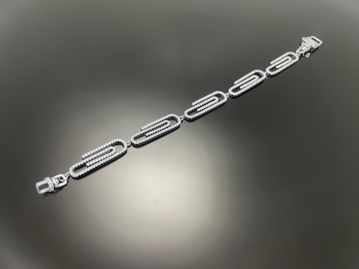 Iced Out Clip Chain Bracelet
