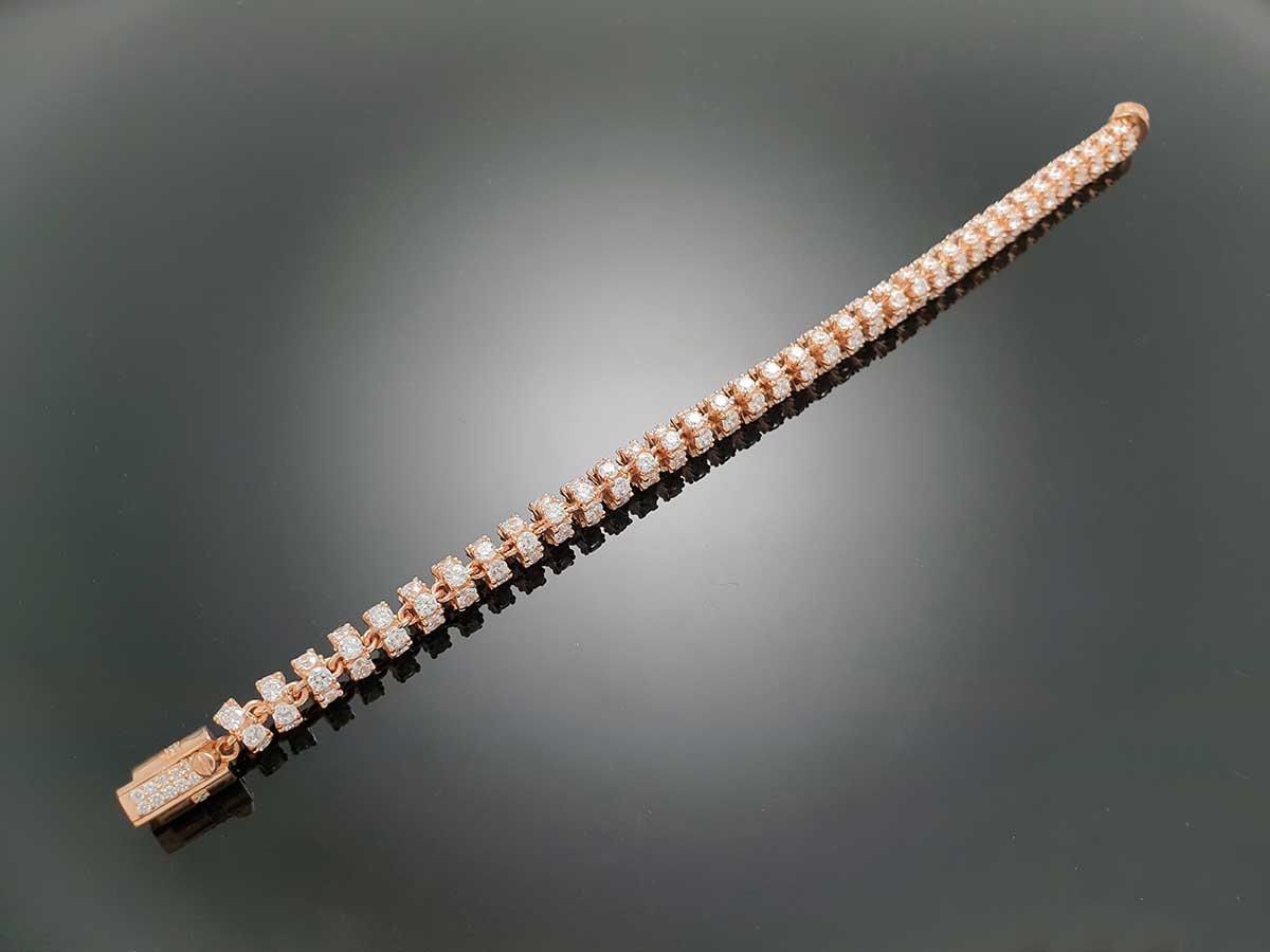 Iced Royal Chain Bracelet Sterling Silver