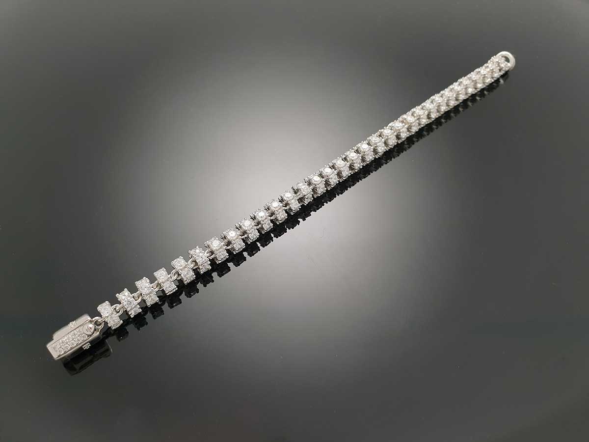 Iced Royal Chain Bracelet Sterling Silver