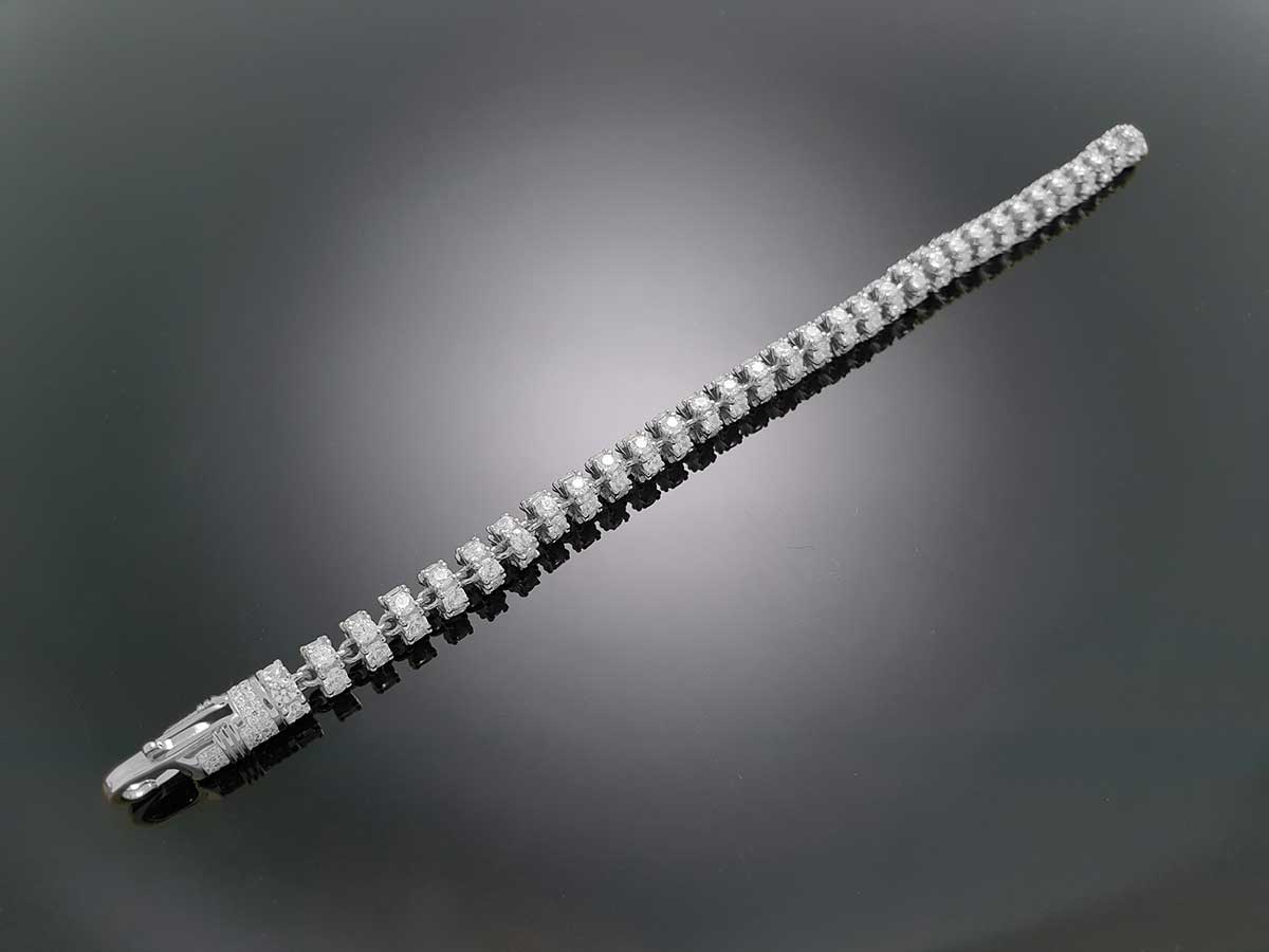 Iced Royal Chain Bracelet Sterling Silver