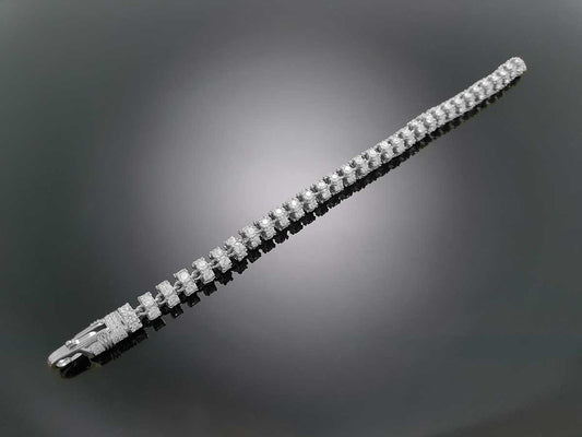 Iced Royal Chain Bracelet Sterling Silver