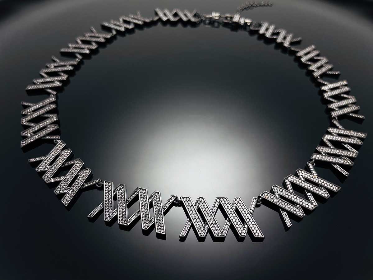 Iced WOOING Logo Chain Necklace