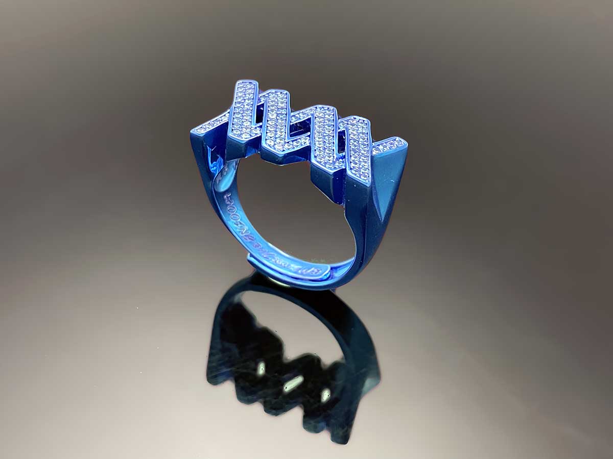 Iced WOOING Logo Ring