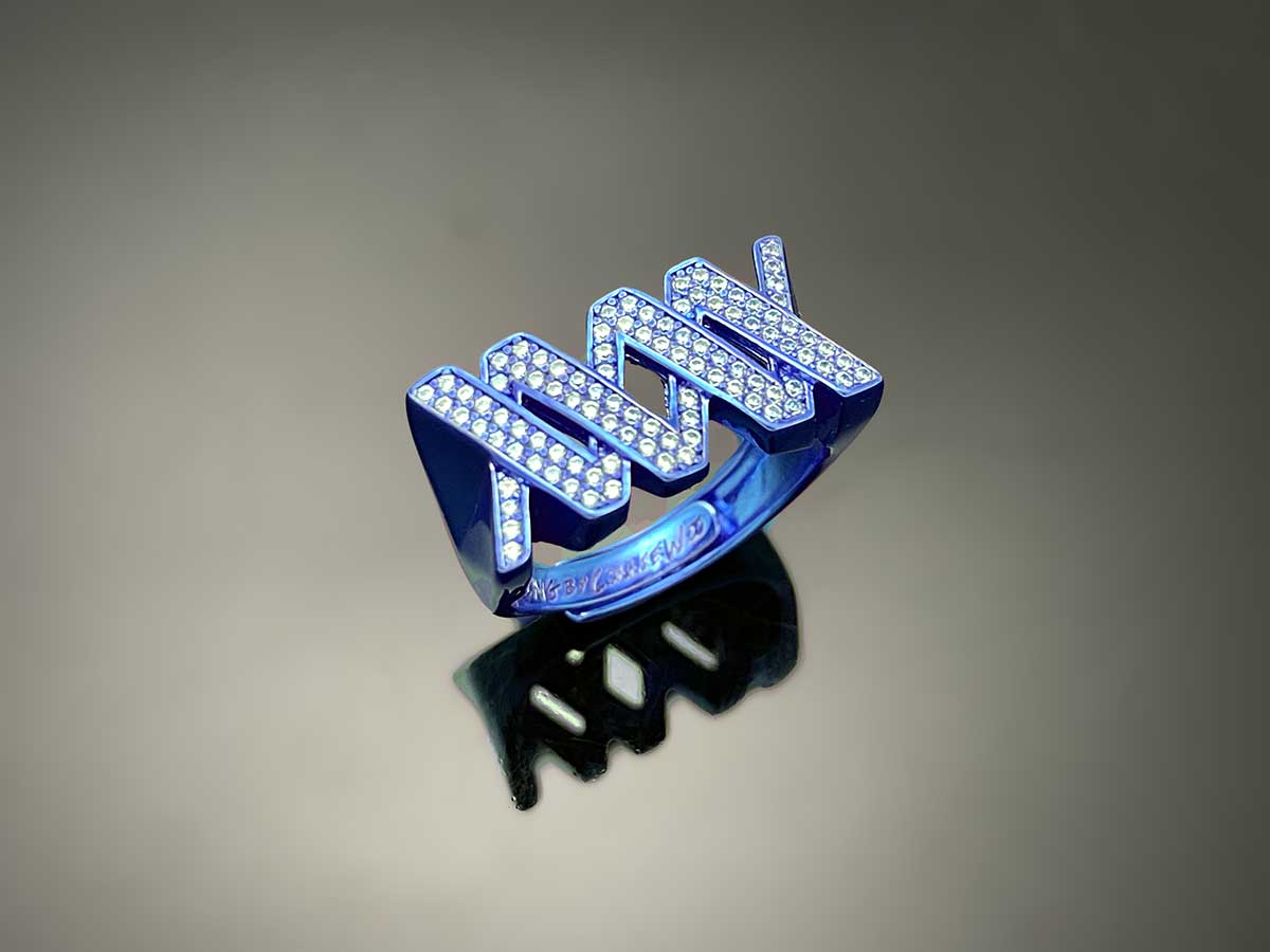 Iced WOOING Logo Ring