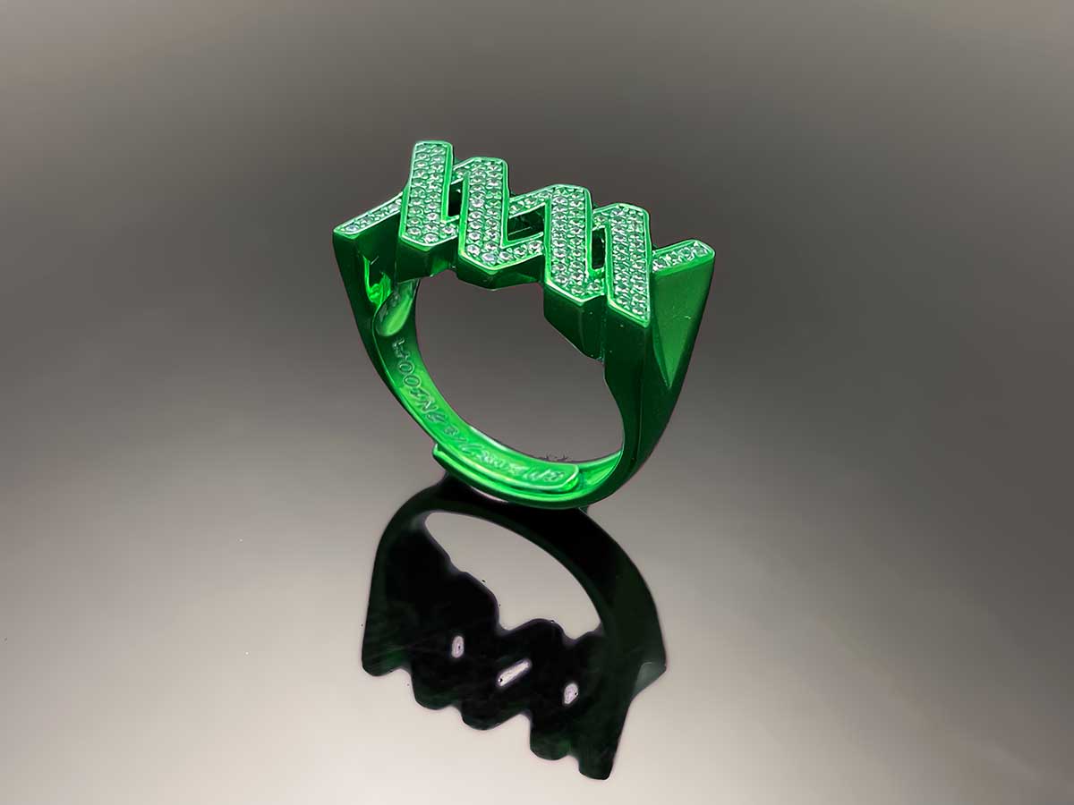 Iced WOOING Logo Ring